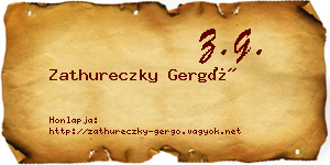 Zathureczky Gergő névjegykártya