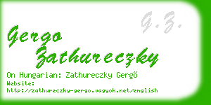 gergo zathureczky business card